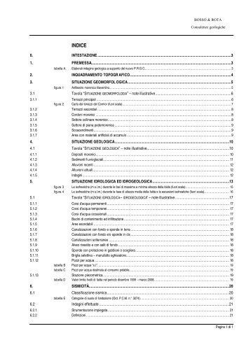 Relazione geologica - Comune di Tavagnacco