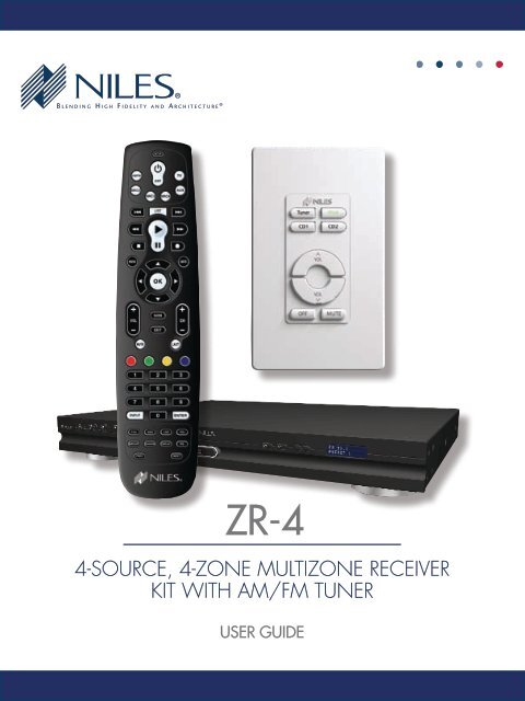 4-source, 4-zone multizone receiver kit with am/fm tuner - Niles Audio