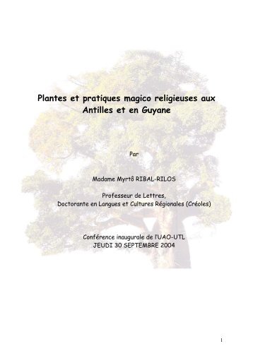 plantes et pratiques magiques aux antilles et en guyane - Manioc