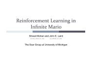 Reinforcement Learning in Infinite Mario - Artificial Intelligence Lab ...
