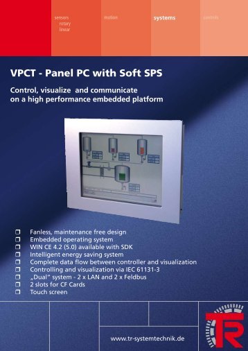 VPCT - Panel PC with Soft SPS - TR Electronic