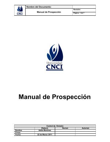 Manual de Prospección