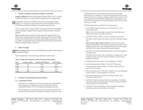 PureYield™ Plasmid Miniprep System