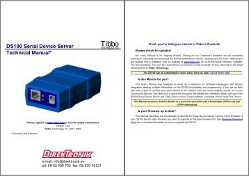 DS100 Serial Device Server Technical Manual*