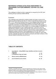 WDCM REFERENCE STRAIN CATALOGUE - WFCC