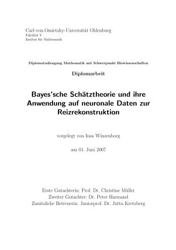 Download pdf - Computational Neuroscience - Universität Oldenburg