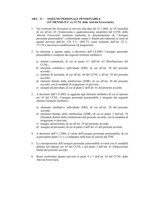 CONTRATTO AZIENDALE DI GRUPPO FS - Fit Cisl