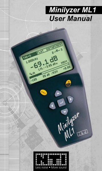 Minilyzer ML1 User Manual - NTi Audio