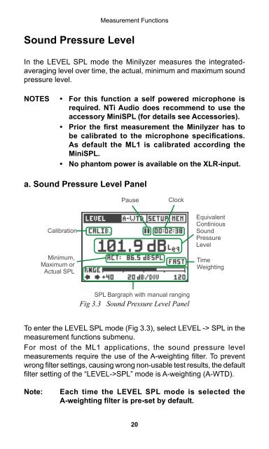 Minilyzer ML1 User Manual - NTi Audio