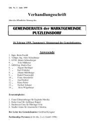 1. Sitzung (100 KB) - .PDF - Marktgemeinde Putzleinsdorf