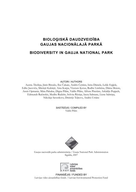 BIOLOÄ¢ISKÄ€ DAUDZVEIDÄªBA GAUJAS NACIONÄ€LAJÄ€ PARKÄ€ ...