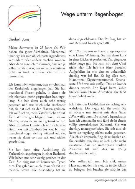 Heft 2/2008 Themen u.a.: Wege unterm Regenbogen; Kultur am ...