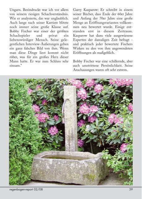 Heft 2/2008 Themen u.a.: Wege unterm Regenbogen; Kultur am ...