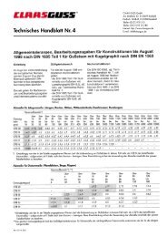 Technisches Handblatt Nr.4 - CLAAS GUSS GmbH