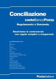 REGOLAMENTO DI CONCILIAZIONE CONTO ... - Poste Italiane