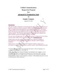UC RFP Template Sample - UCStrategies.com