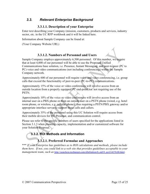 UC RFP Template Sample - UCStrategies.com