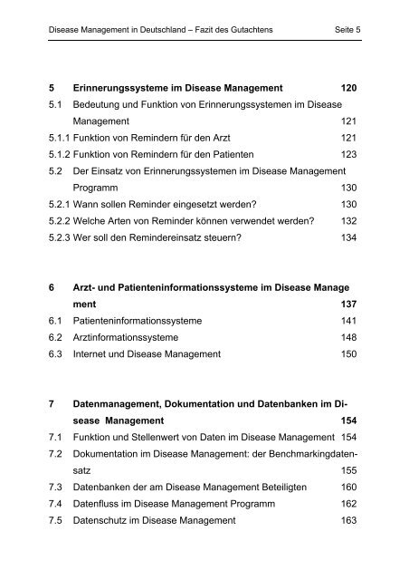 Disease Management in Deutschland