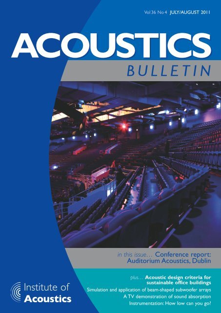 Acoustics Bulletin Jul-Aug 2011 - Institute of Acoustics
