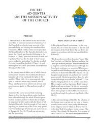 DECREE AD GENTES ON THE MISSION ACTIVITY ... - Year of Faith