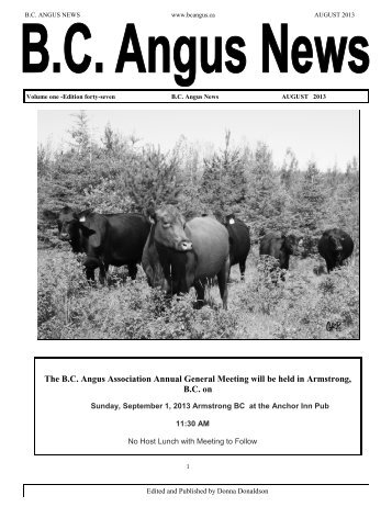 the August newsletter - BC Angus Association