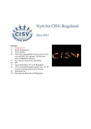 Nytt fra CISV-Rogaland - CISV Norge