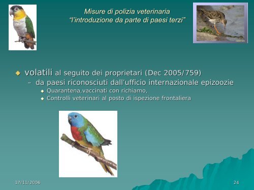 Onelio Baronti - Influenza aviaria - Arsia