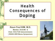 Health Consequences of Doping - World Anti-Doping Agency