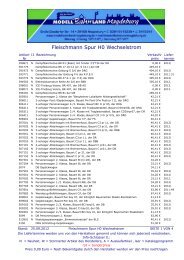 Fleischmann Spur H0~ Preisliste - Neuheiten 2012