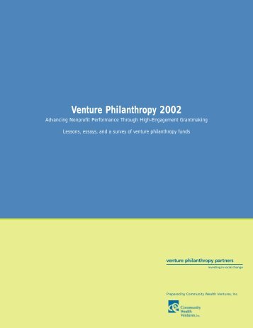 Introduction, Essays on High-Engagement Grantmaking - Venture ...