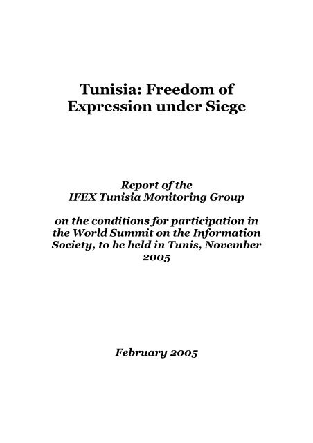 Freedom of Expression Under Siege - World Press Freedom ...
