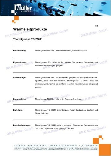 Thermigrease TG 20041 - Mueller -ahlhorn