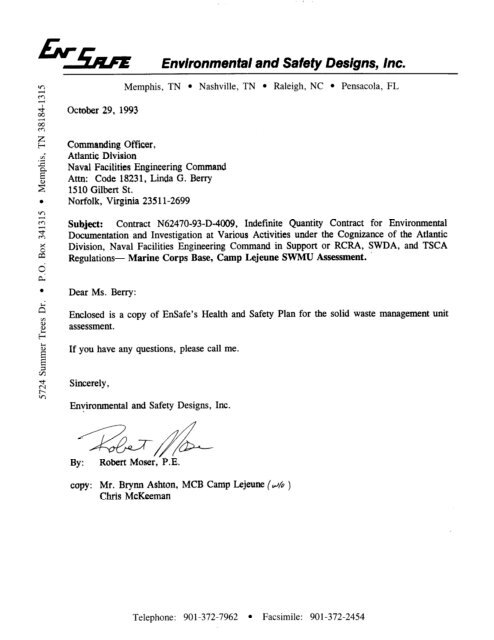 health and safety plan solid waste management unit assessment