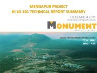 mengapur project ni 43-101 technical report summary - Monument ...