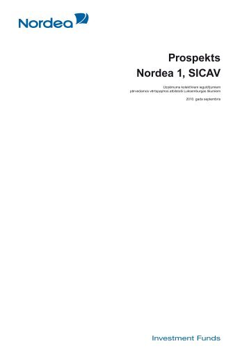 Prospekts Nordea 1, SICAV - Nordea Bank Lietuva