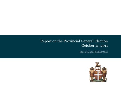 2011 General Election Report - Elections Newfoundland and Labrador