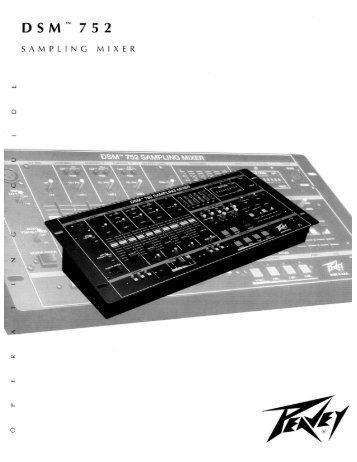 DSM 752 Sampling Mixer Owner's Manual  - Peavey