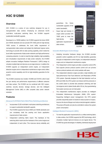 S12500E Datasheet (Core) - Starnet Data Design, Inc