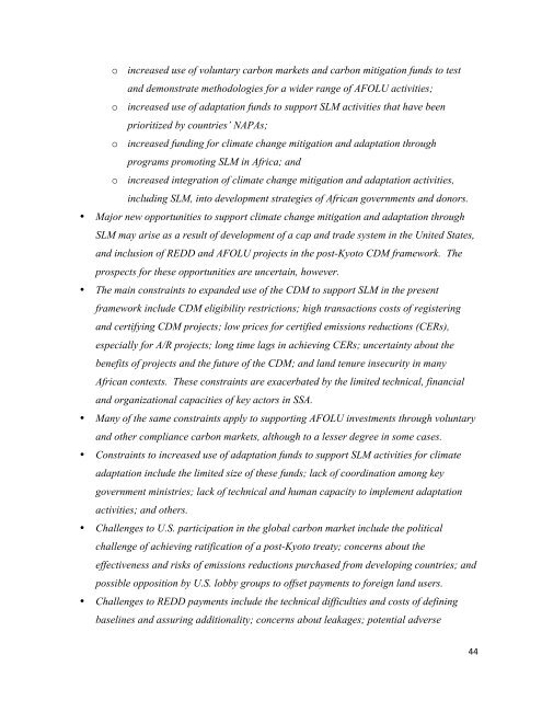 The Role of Sustainable Land Management for Climate ... - CAADP