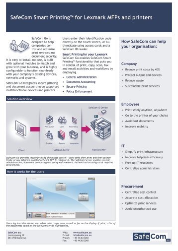 SafeCom Go for Lexmark