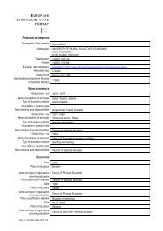 EUROPEAN CURRICULUM VITAE FORMAT