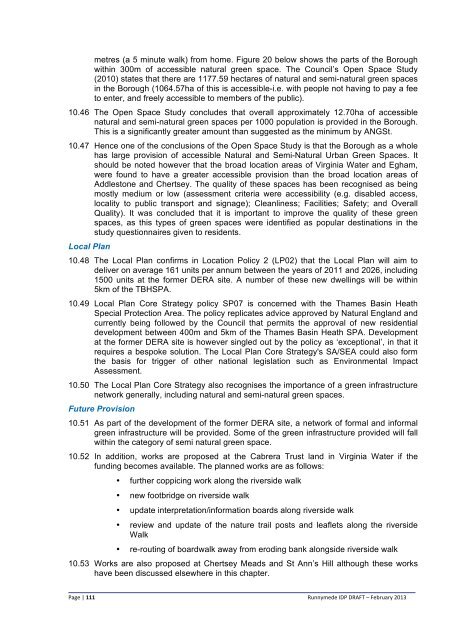 Infrastructure Delivery Plan (Feb 2013) - Runnymede Borough Council