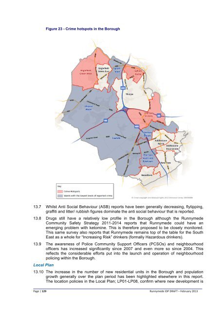 Infrastructure Delivery Plan (Feb 2013) - Runnymede Borough Council