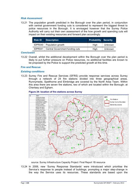 Infrastructure Delivery Plan (Feb 2013) - Runnymede Borough Council