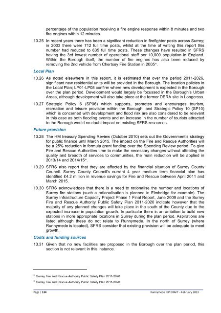 Infrastructure Delivery Plan (Feb 2013) - Runnymede Borough Council