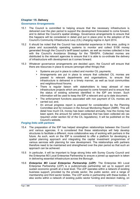 Infrastructure Delivery Plan (Feb 2013) - Runnymede Borough Council