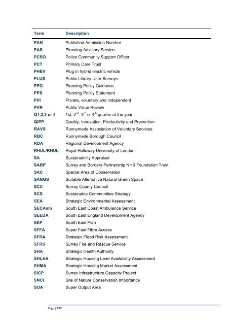 Infrastructure Delivery Plan (Feb 2013) - Runnymede Borough Council