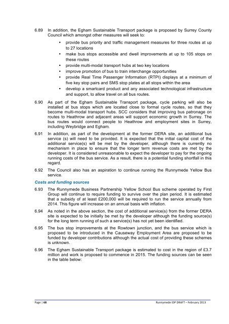 Infrastructure Delivery Plan (Feb 2013) - Runnymede Borough Council