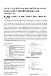 Ladle furnace on-line reckoner for prediction and control of ... - TRDDC