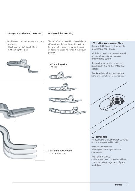 LCP Clavicle Hook Plate. The fixation system with ... - Osteosyntese